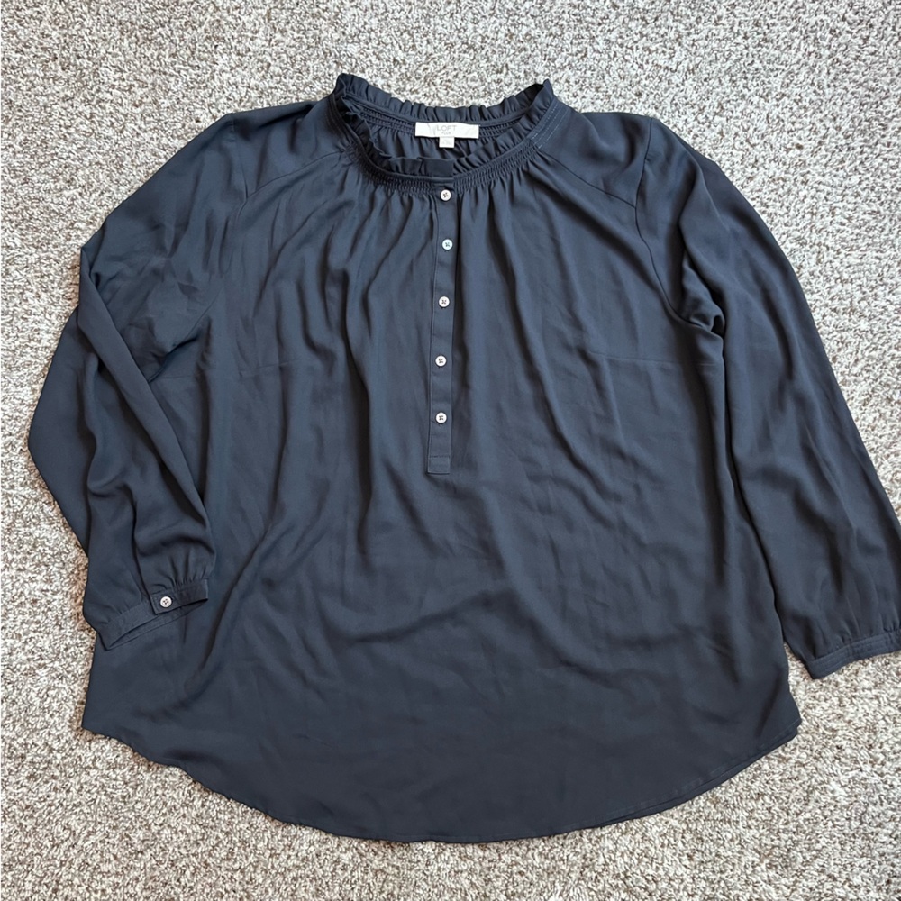 Loft Plus Grey Blouse